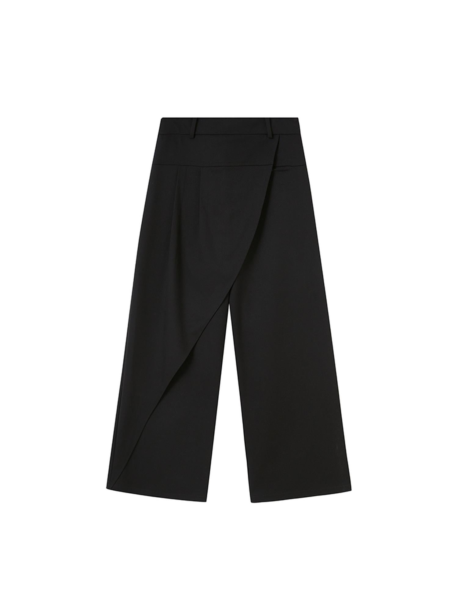 DIDDI MODA Low Waist Flared Pants With Layered Flap Design