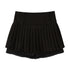 DIDDI MODA Elegant High Waisted Flared Skort With Lace Trim