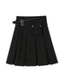 DIDDI MODA Classic Varsity Pleated Skirt With Dual Belts