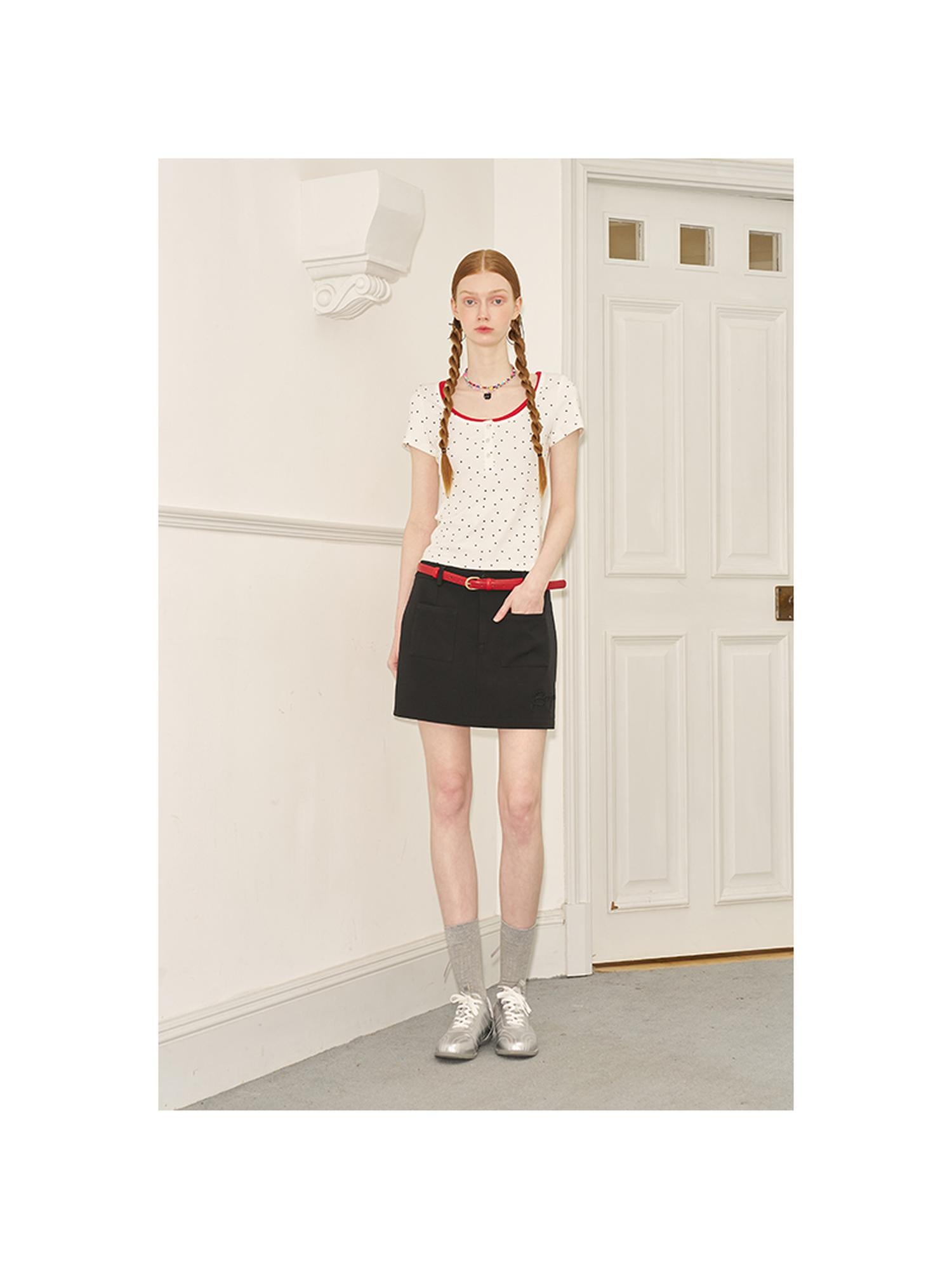 DIDDI MODA Elegant Embroidered Pencil Skirt With Lettering