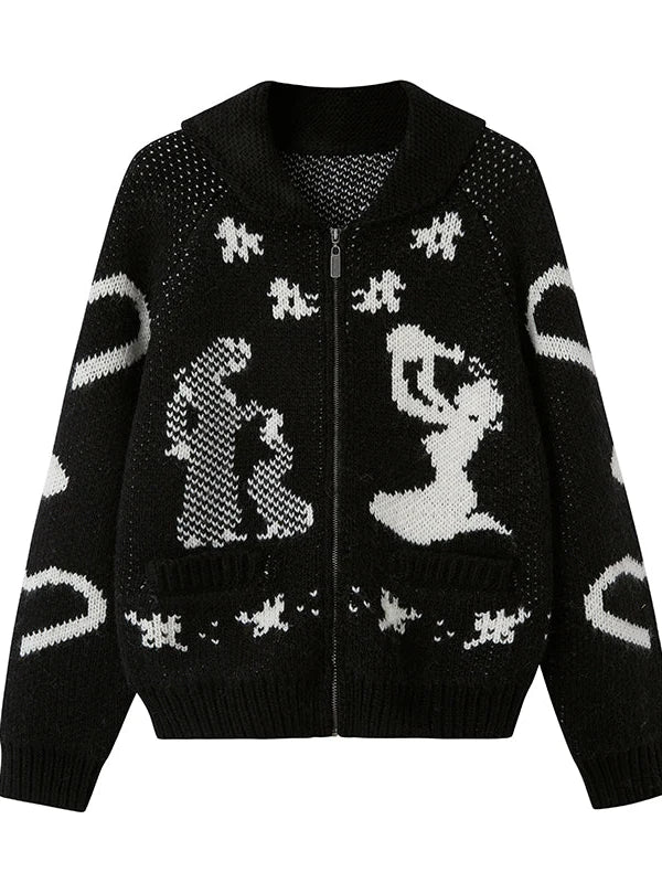 Fair Isle Classic Print Cardigan