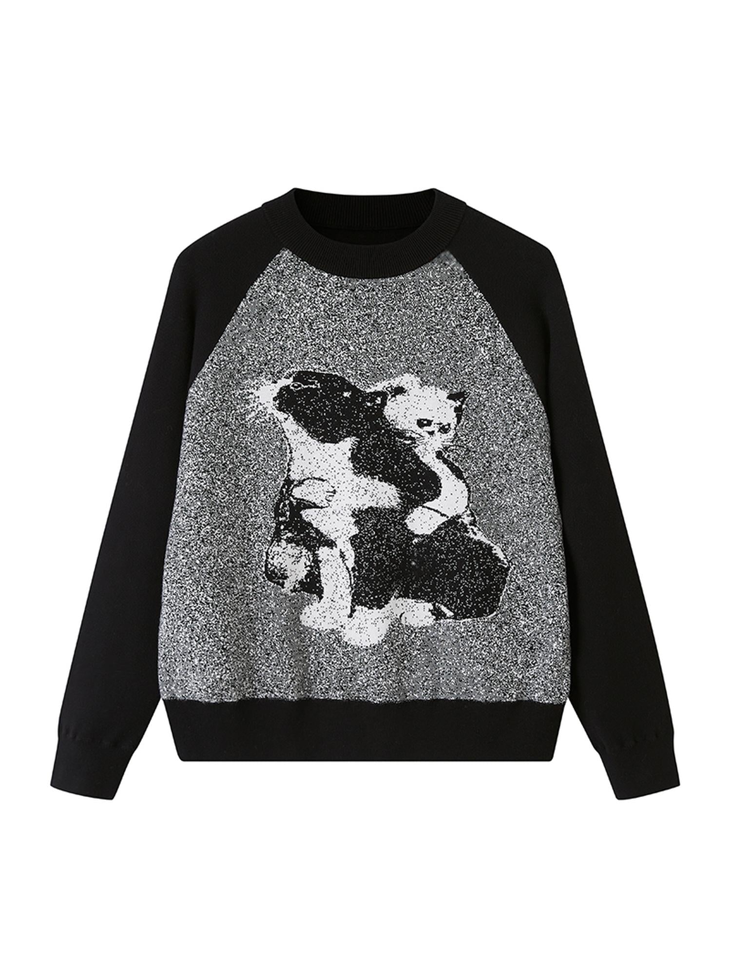 DIDDI MODA Cozy Knit Cat Sweater Winter Comfort Fit