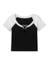 DIDDI MODA Butterfly Cutout Crop Top