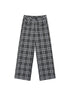 Low Waist Wide Leg Checkered Pants Classic Casual Trousers