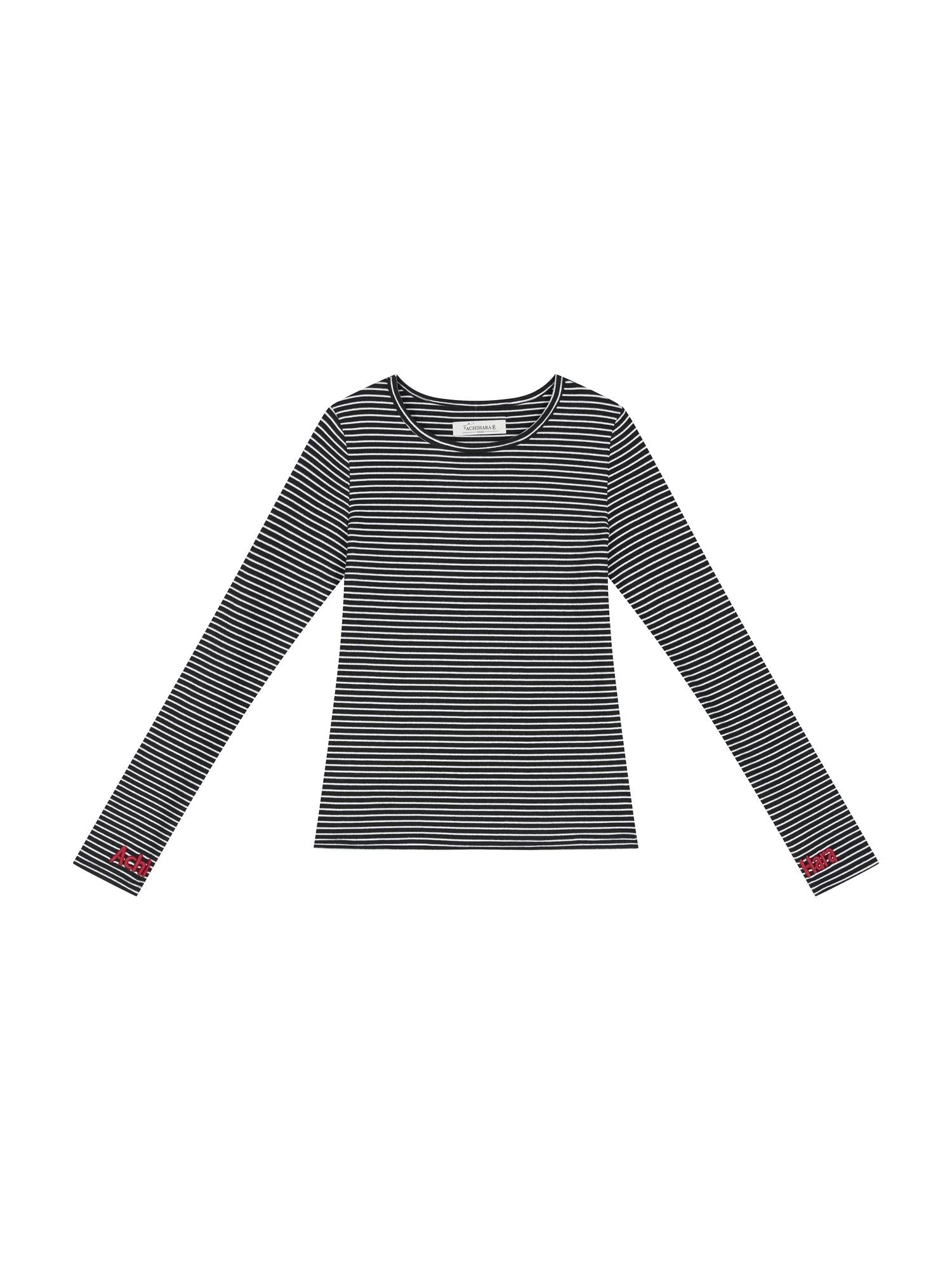 Achihara Breton Raspberry Slim Fit Long Sleeve Tee
