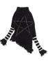 Vintage Punk Star Striped Loose Knit Sweater Women