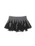 Punk Gothic Pleated Asymmetrical Low Waist Skirt