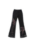 WSW WUSHENWU Double Strap Silk Flared Pants With Pleats