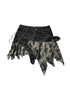 WSW WUSHENWU Vintage Camo Punk Tie Detail Denim Culottes