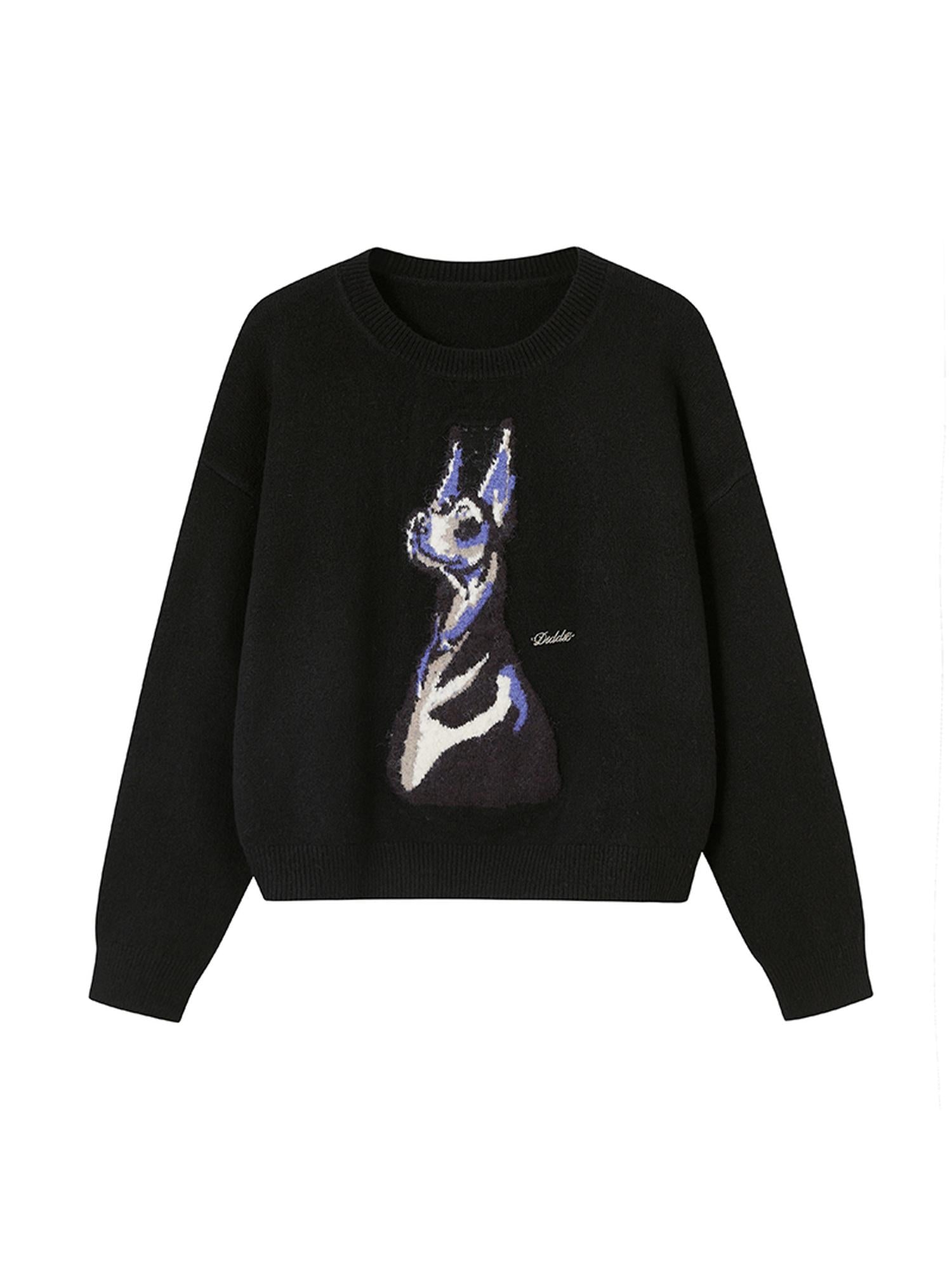DIDDI MODA Greyhound Knit Sweater Women Soft Yarn Winter 2024