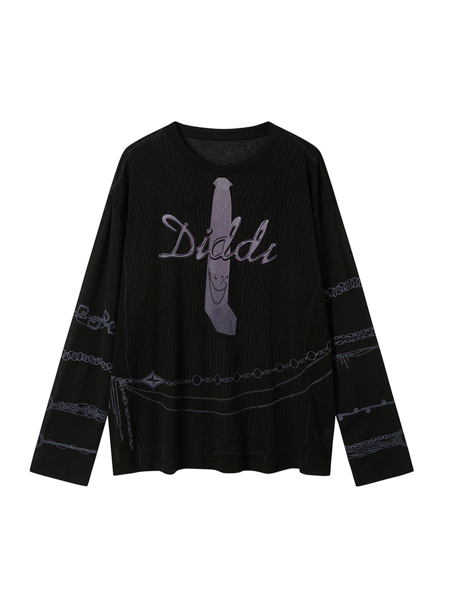 DIDDI MODA Tie Print Knit Top