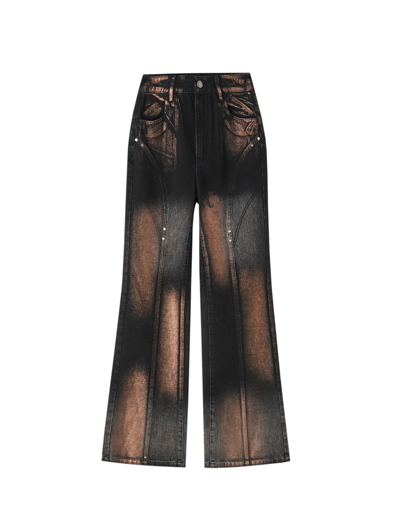 OfAkiva Winter Wide Leg Jeans Women Split Design Pants