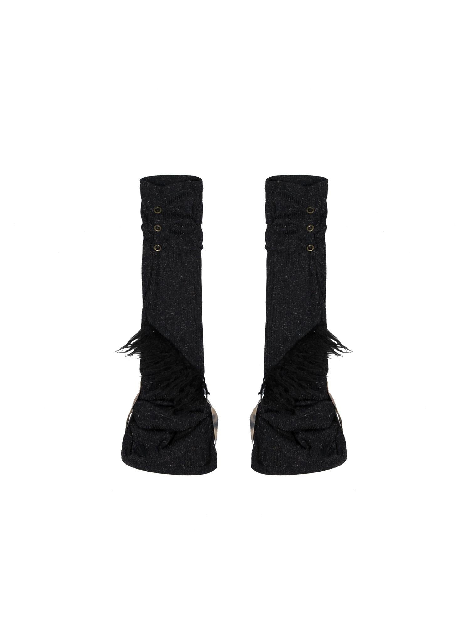ARIADNAw Ariana Low Rise Contrast Shorts With Knit Socks Y2k Punk