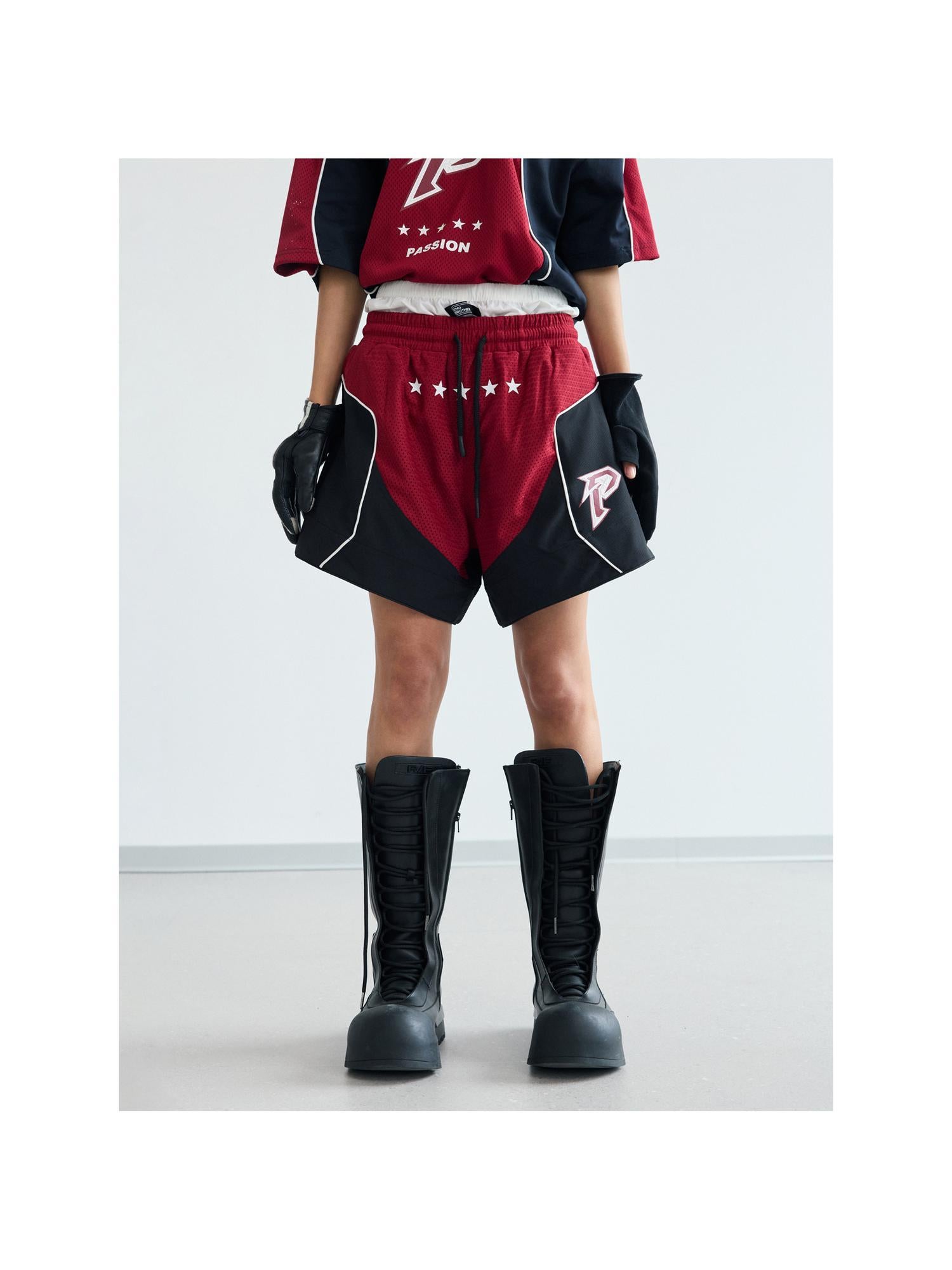 Peoplesense Colorblock Retro Quick Dry Ultra Shorts Loose Fit