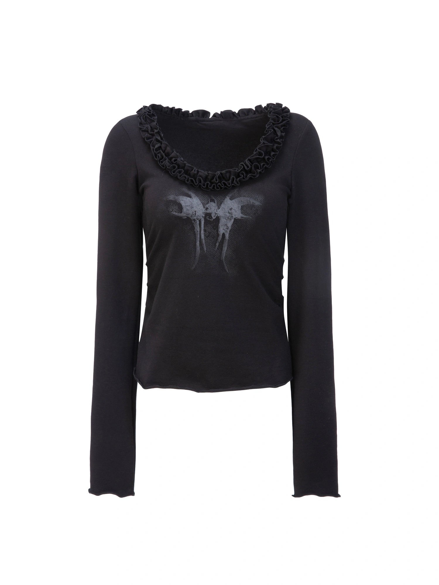 Vintage Floral Print Long Sleeve Blouse T-Shirt
