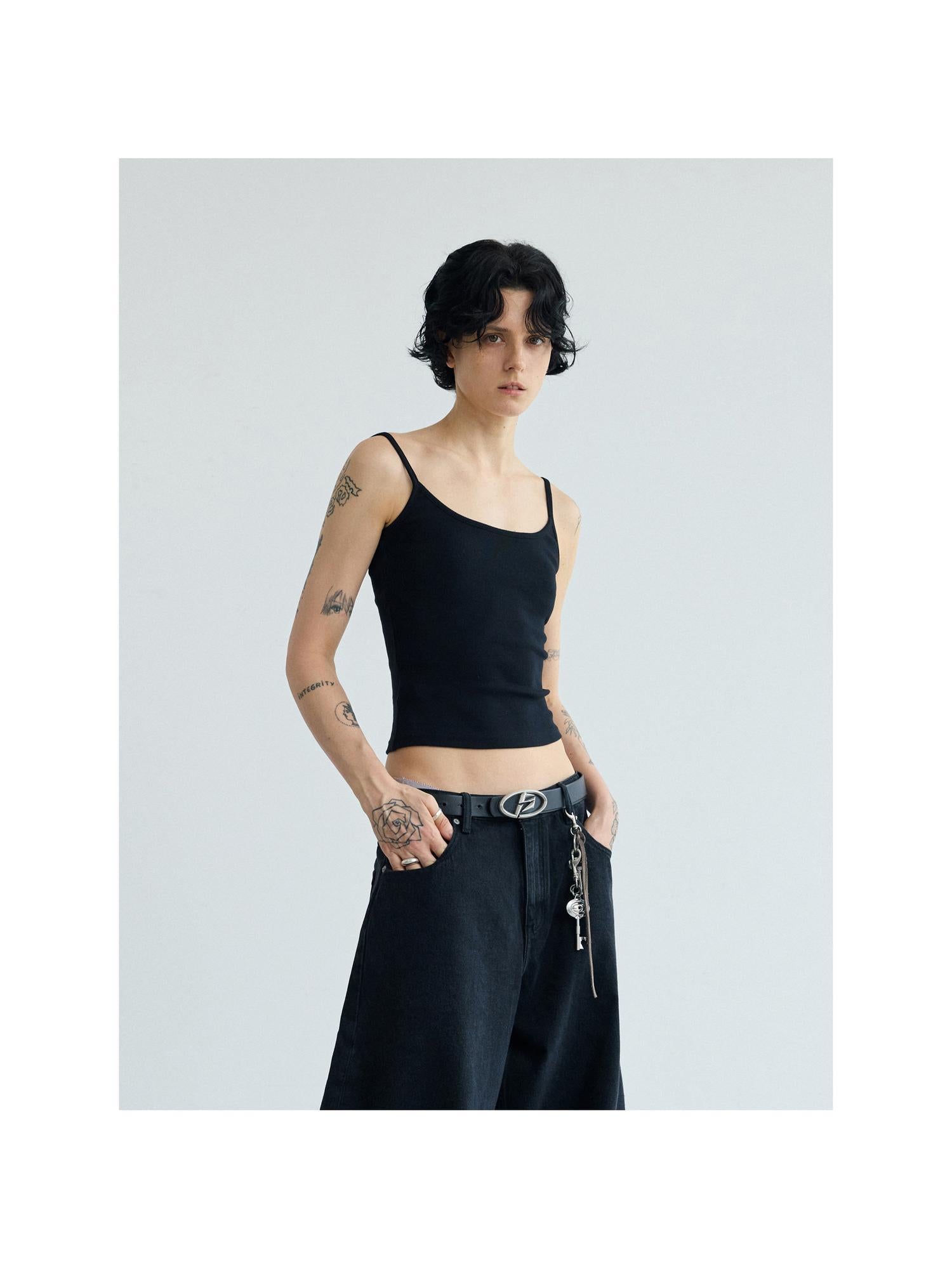 Peoplesense Simple Slim Fit Cotton Spandex Camisole Top