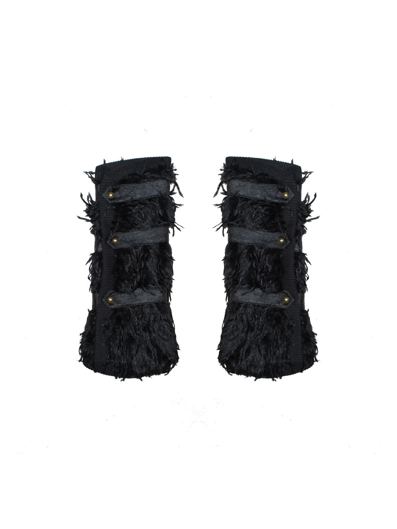 Ariadna Eco Fur Stitched Leg Warmers For Punk Winter Women