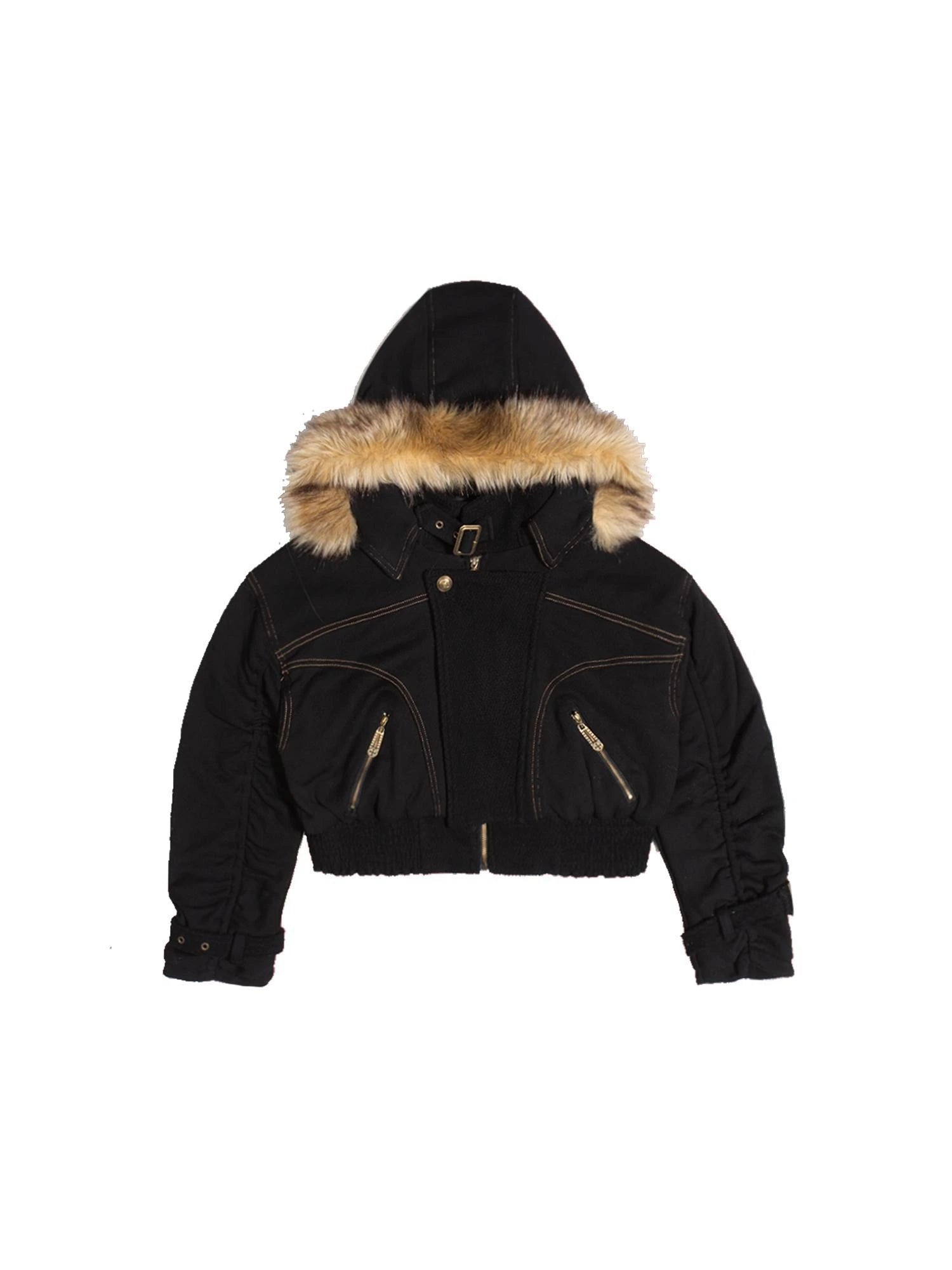 Punk Patchwork Split Jacket Loose Streetwear Coat