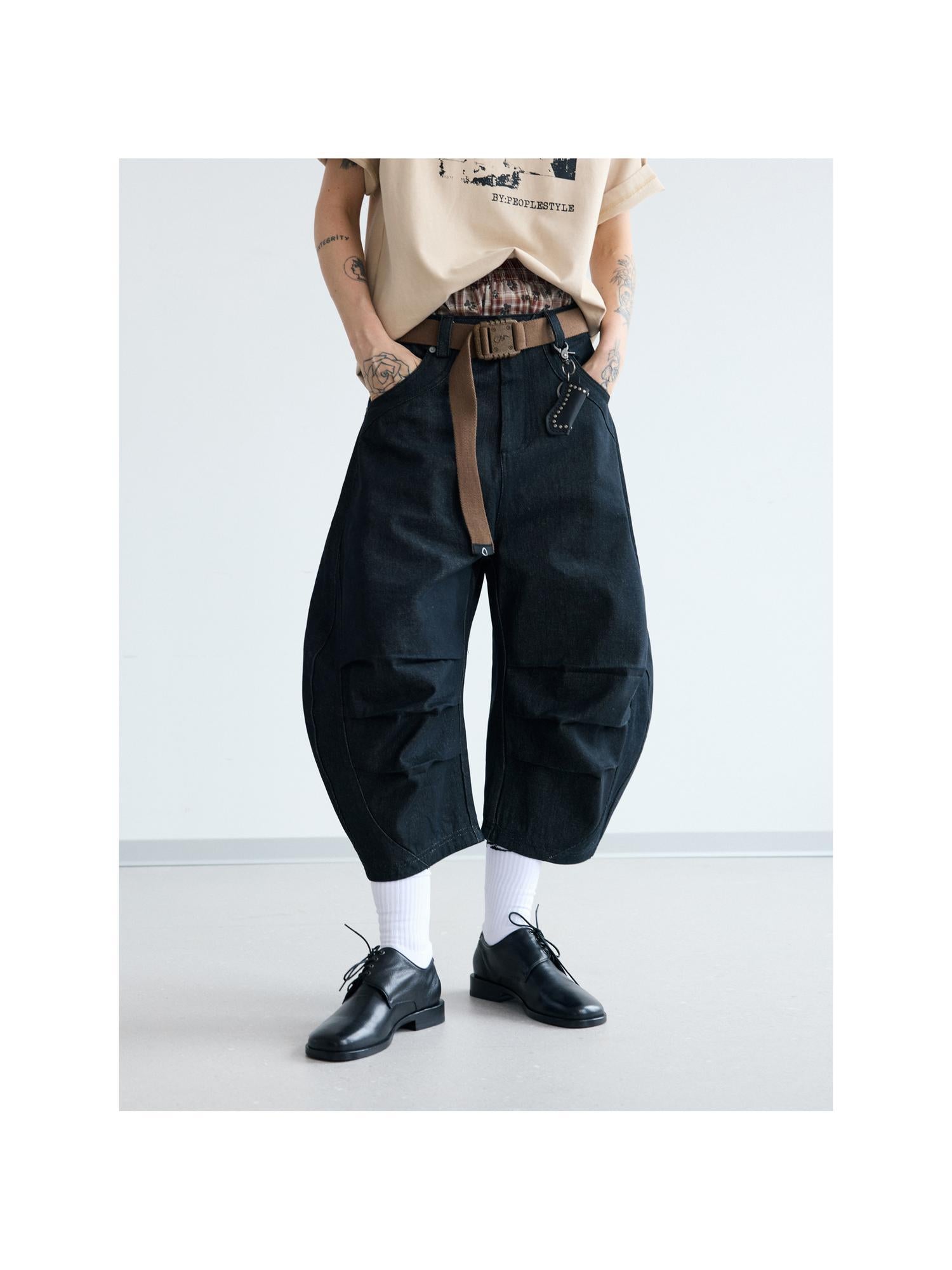 Peoplesense Retro Unisex Denim Scimitar Pants