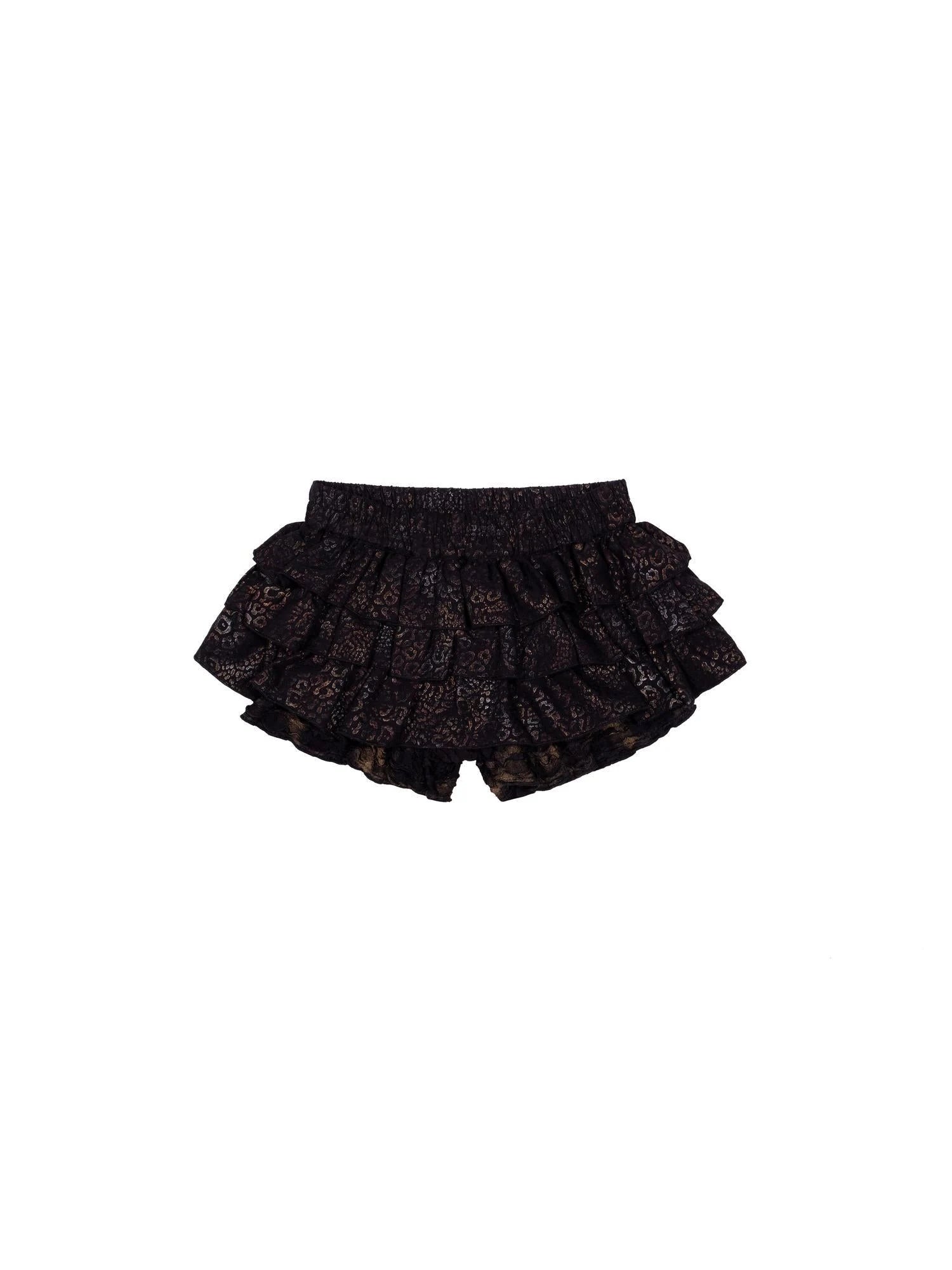 Ariana S Leopard Punk Mini Skort Low Waist Harajuku Style