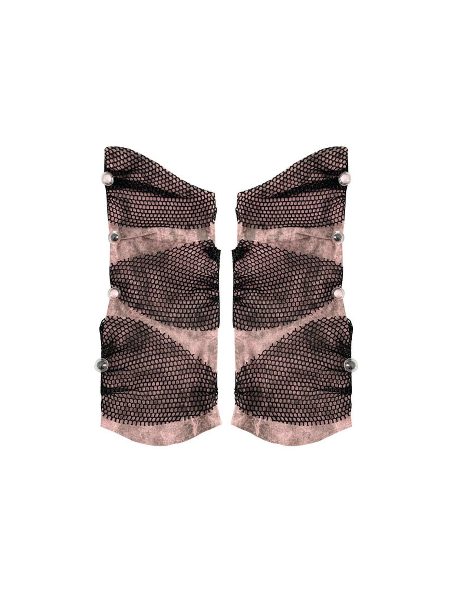 WSW WUSHENWU Punk Multi Function Denim Leg Warmers Black Pink