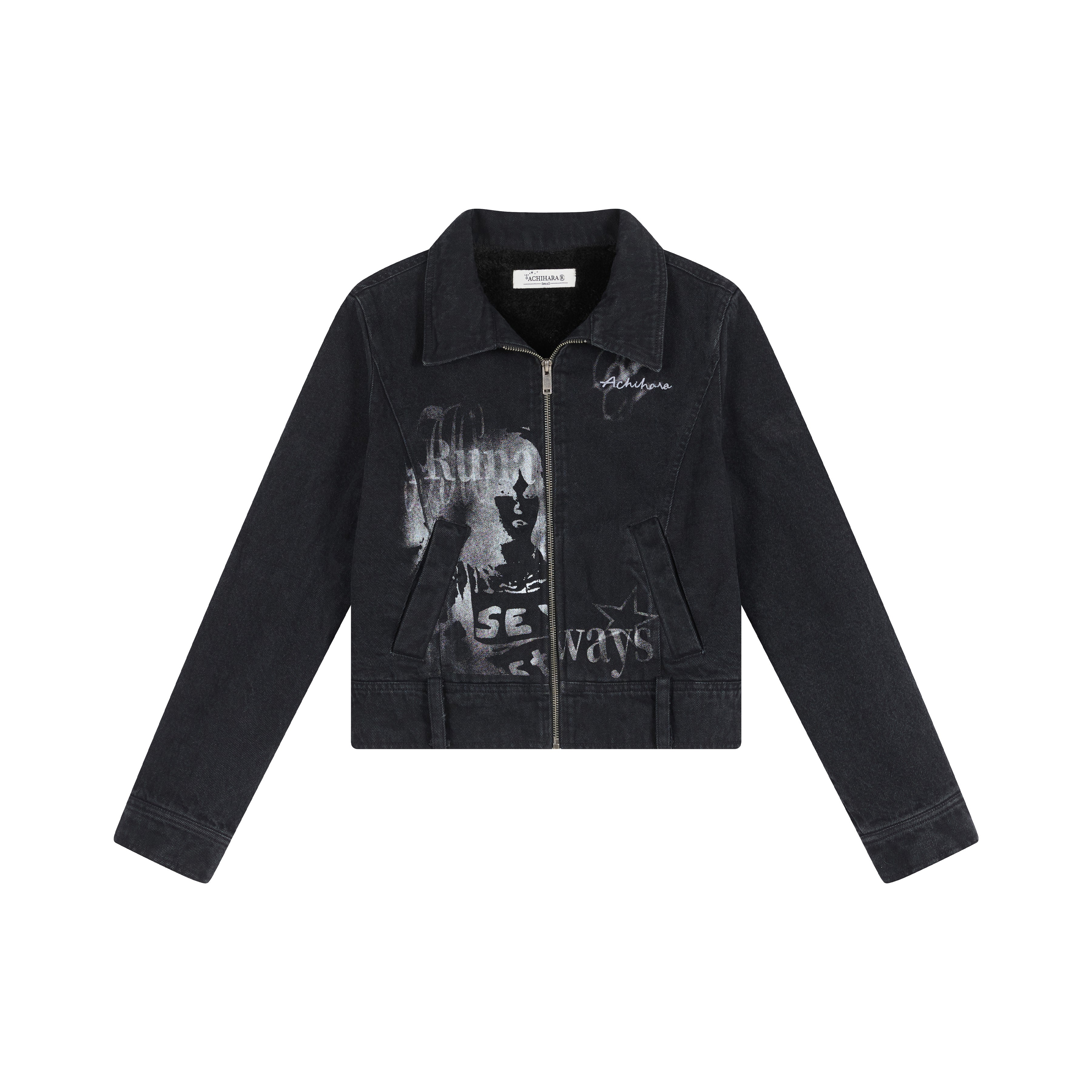 Achihara Unique Stylish Print Fleece Jacket For Women