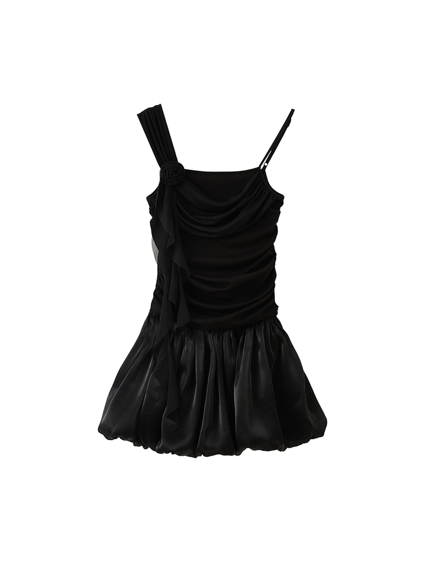 DIDDI MODA Floral Rose Strapless A Line Mini Dress