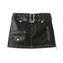 DIDDI MODA Vintage Punk Studded Mini Leather Skirt
