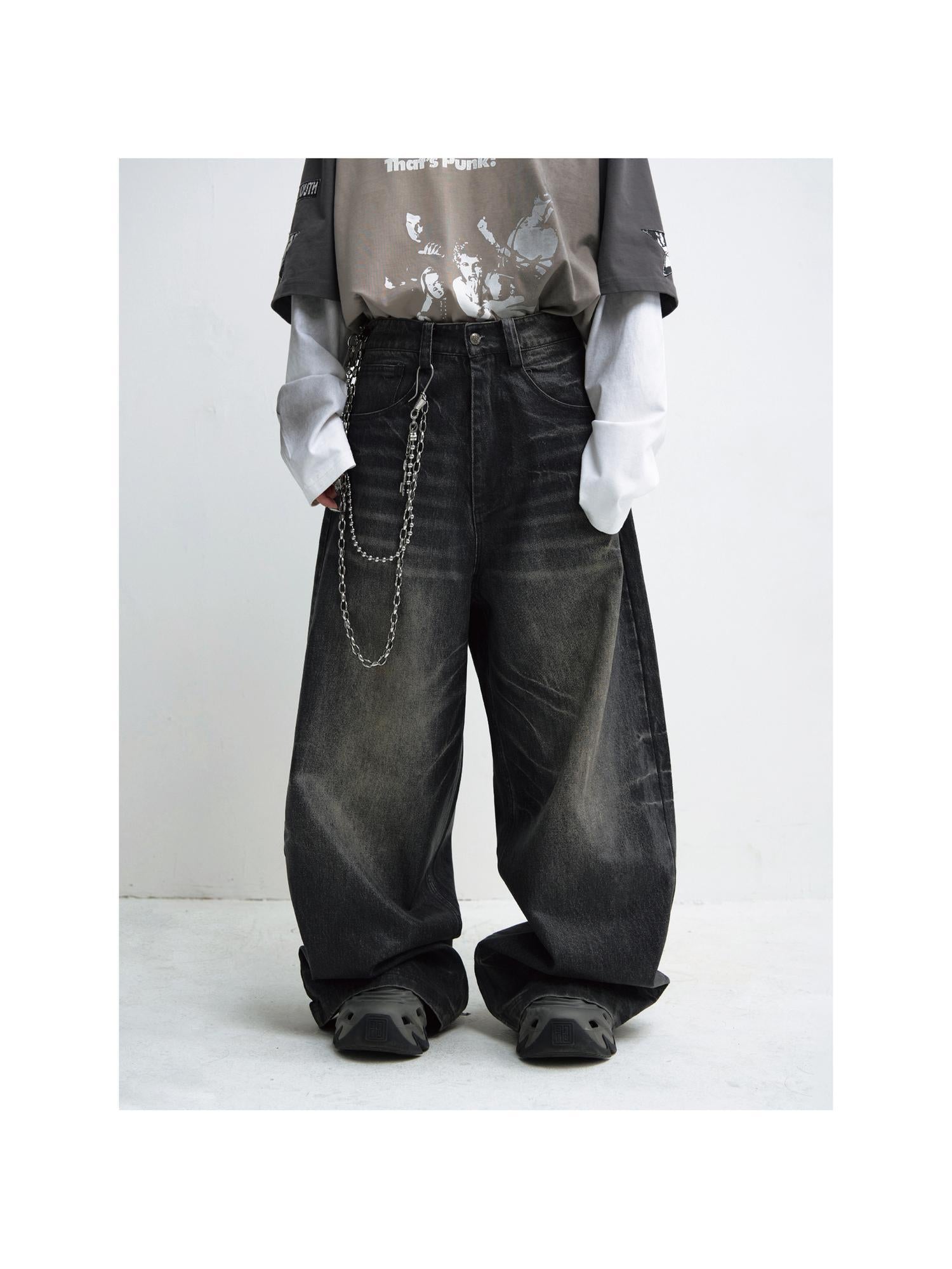 Peoplesense Moderate Elastic Loose Quarter Pu Pants For Autumn Winter
