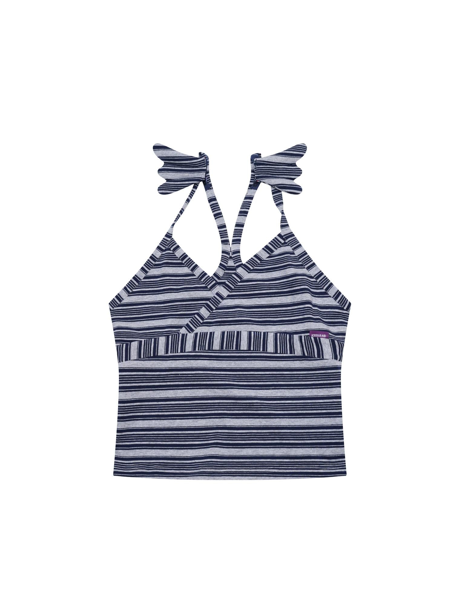 Achihara Striped Sleeveless Top Watermelon Tank