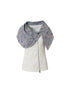 Vintage Punk Plaid Patchwork Neckline Distressed T-Shirt