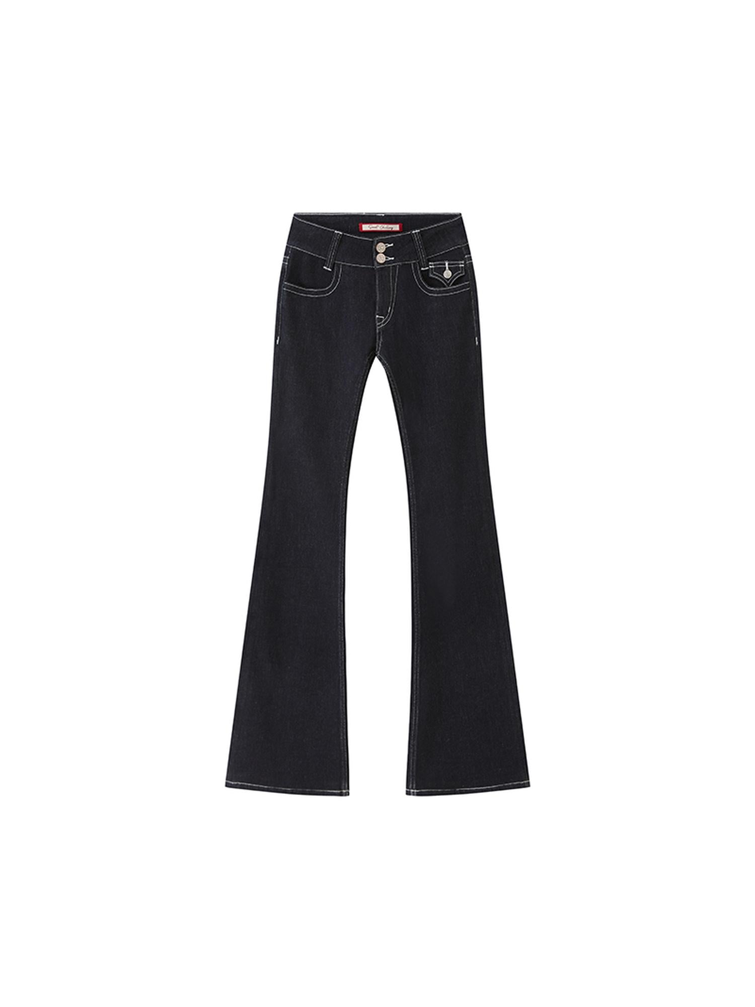 SweetChilling Vintage American Flare Denim Jeans For Women