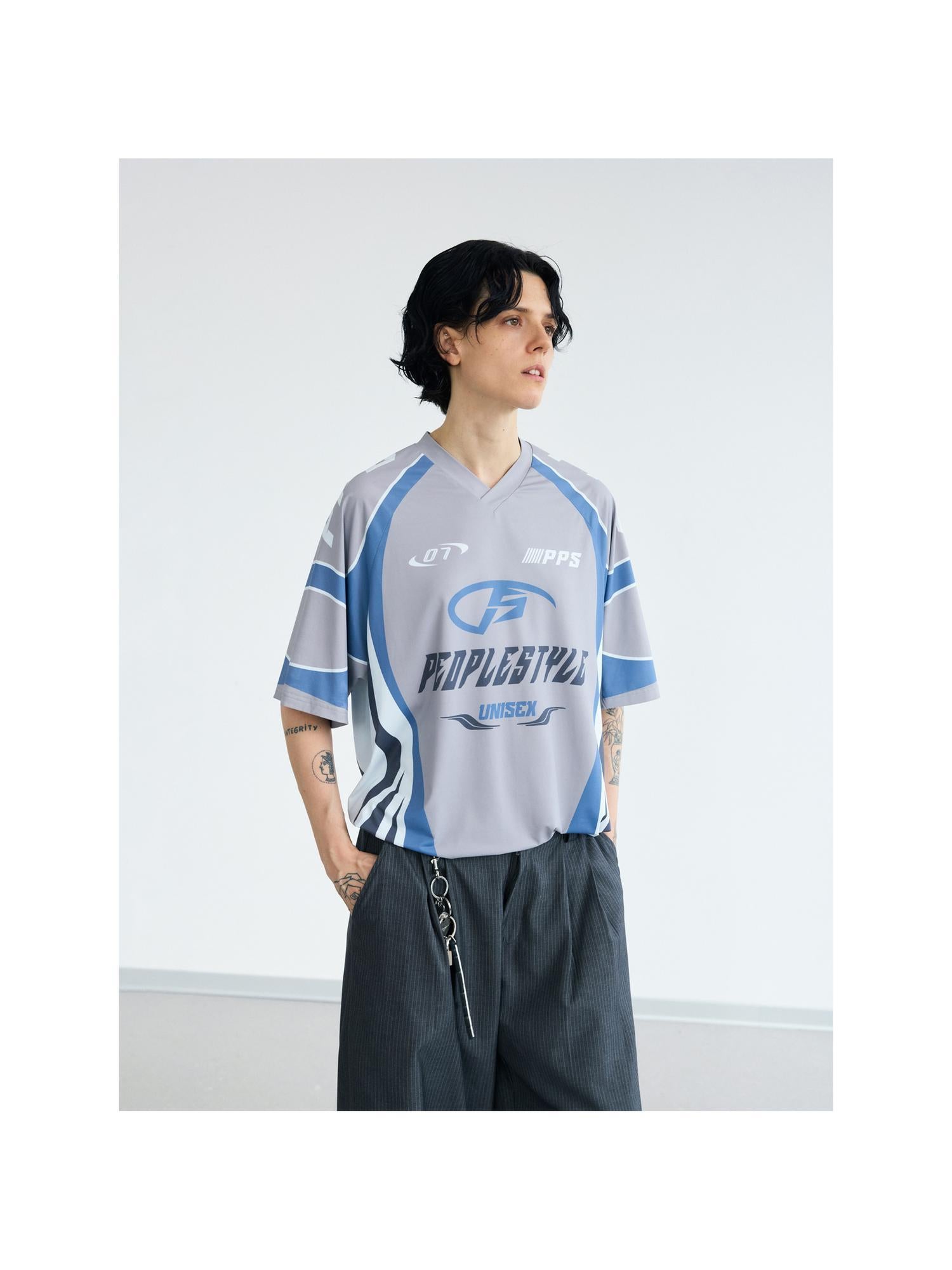 Peoplesense Racing Contrast UV Sunproof Quick Dry Sport Tee