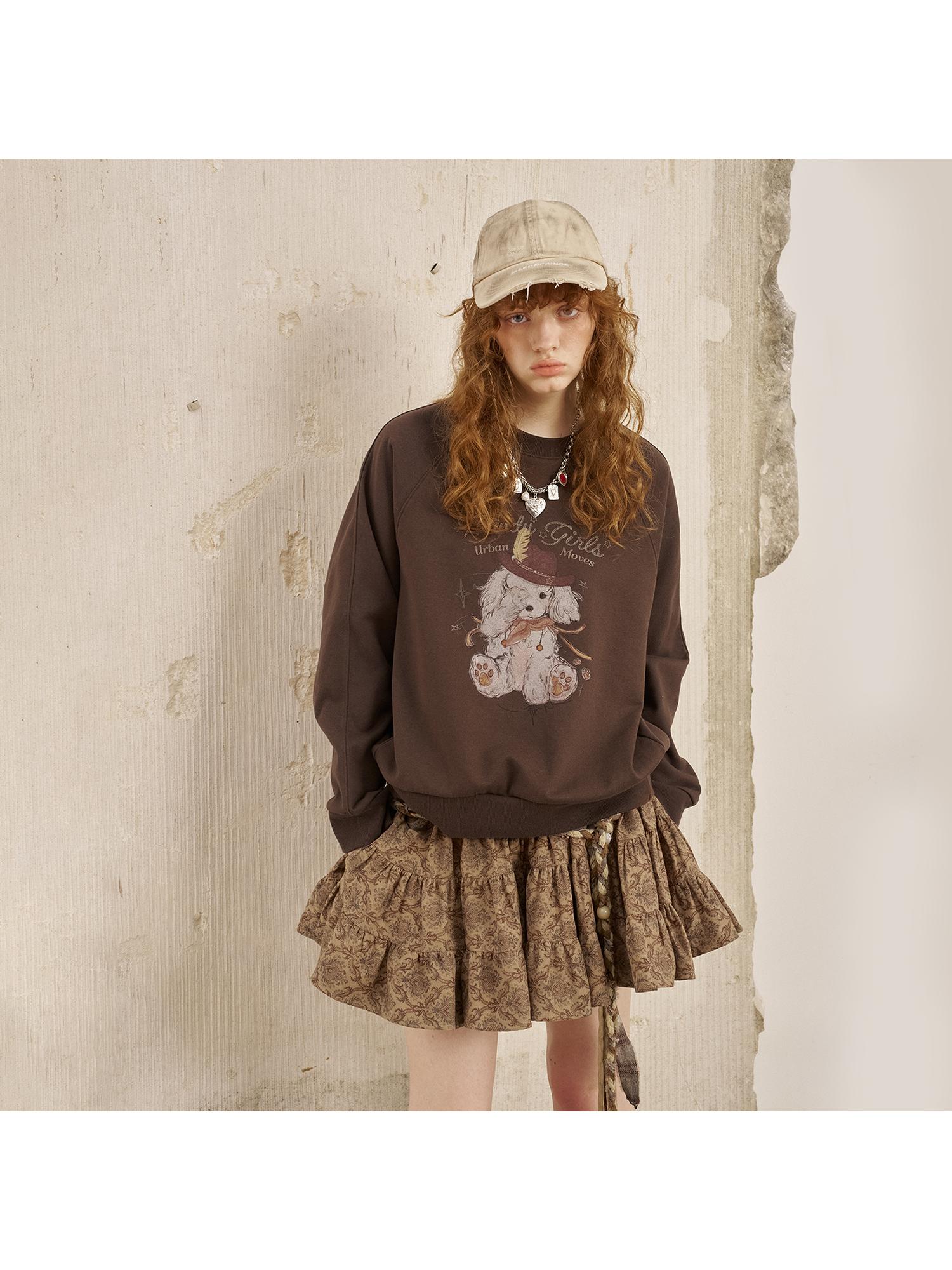 DIDDI MODA Blindfold Pup Canele Sweatshirt