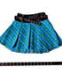 Plaid Patchwork Blue Green Pleated Skirt Jk