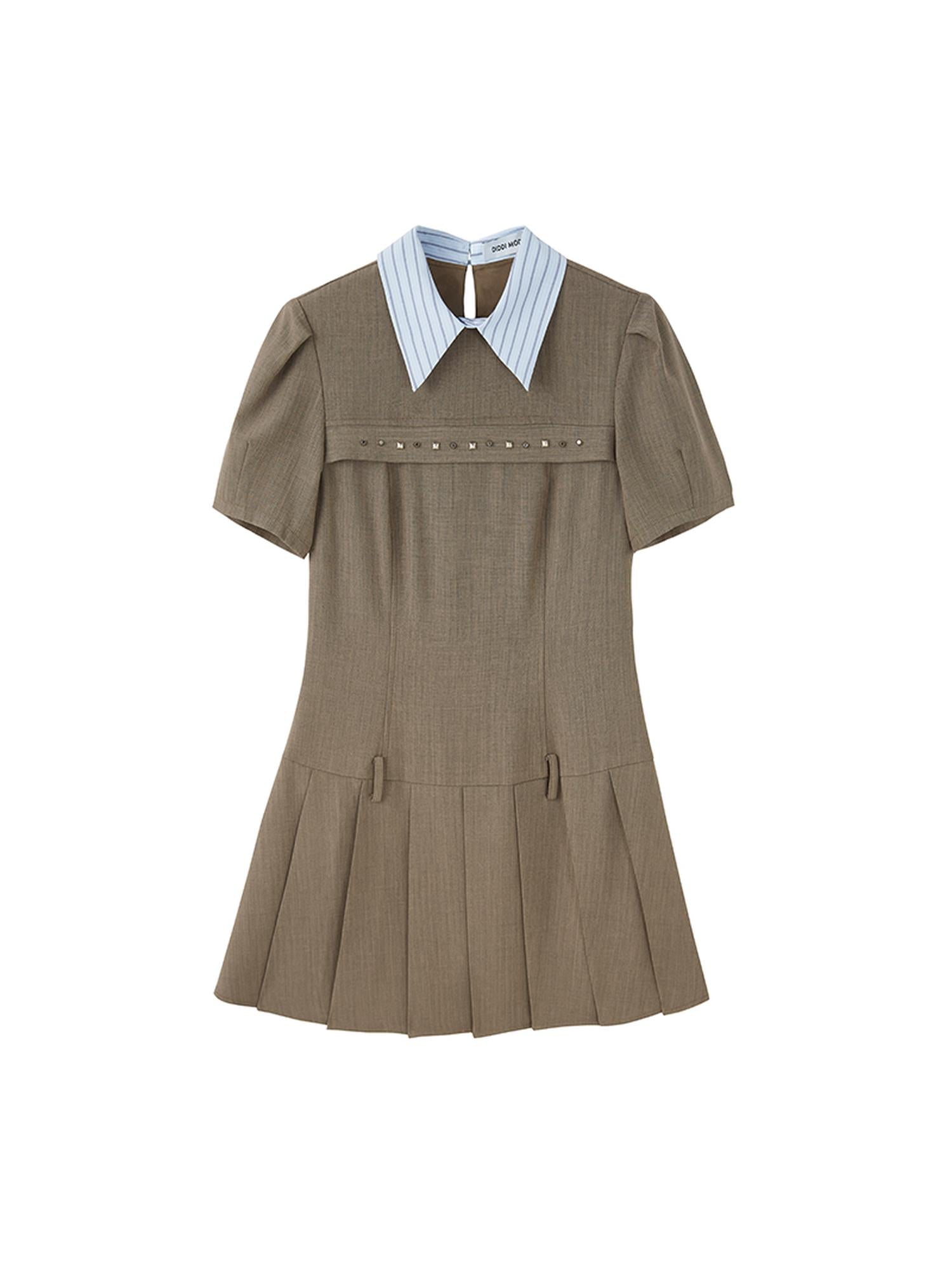 DIDDI MODA American Prep Colorblock Sleeveless A Line Dress