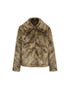 Brown Faux Fur Coat Women&