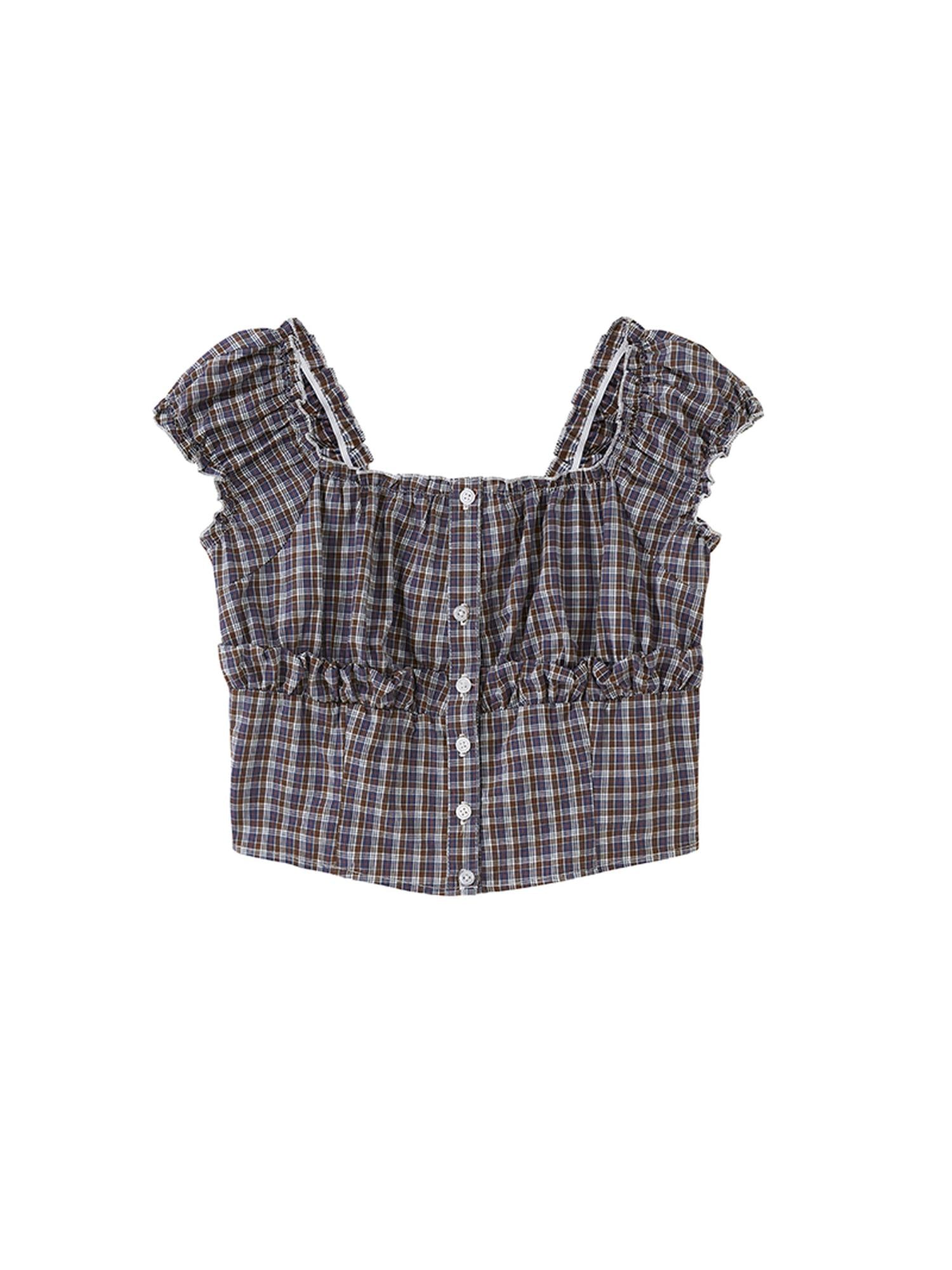 SweetChilling Summer Farmhouse Style High-Waist Shirt Vest Skirt Set