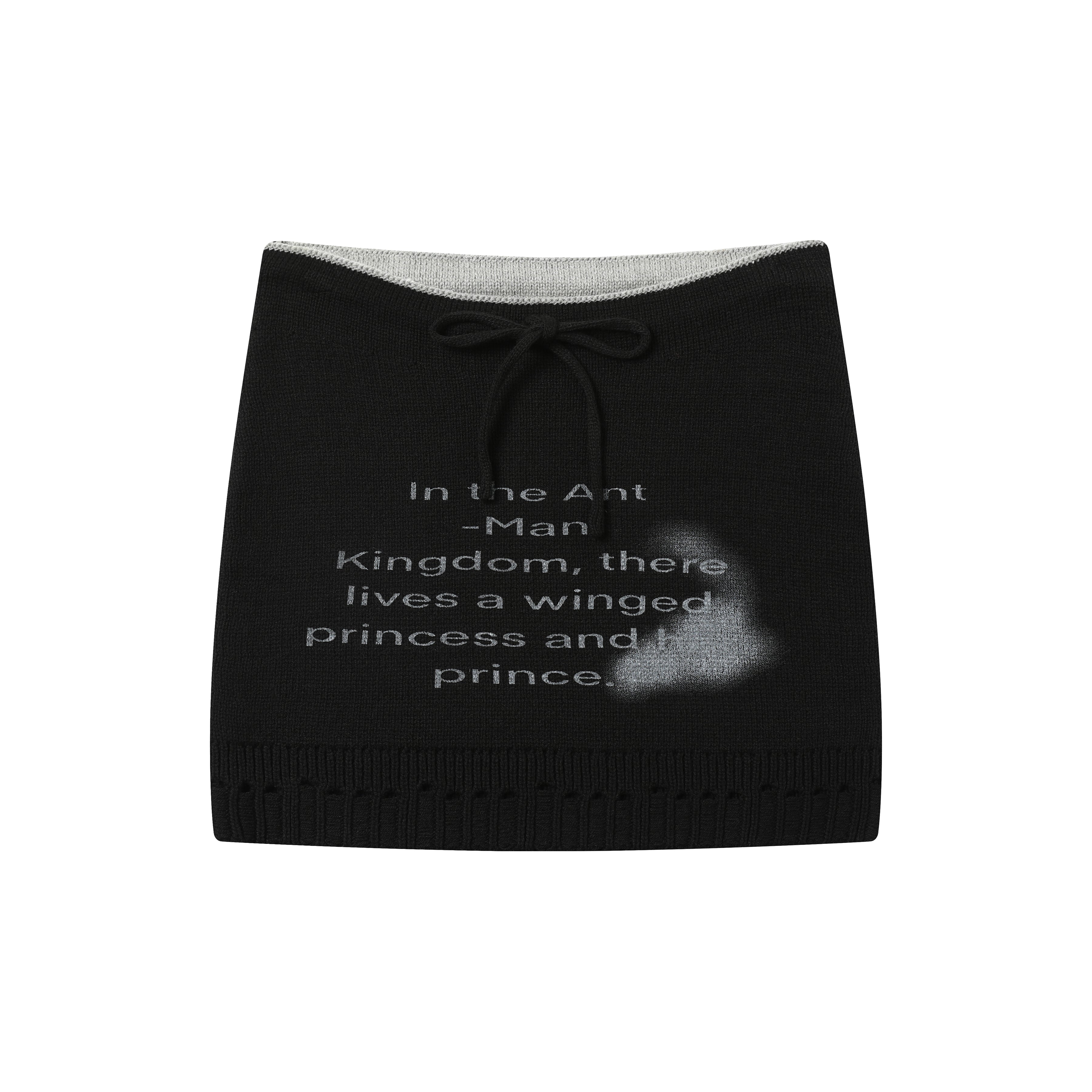 Achihara Summer A-Line Knit Skirts In Black & White Dresses
