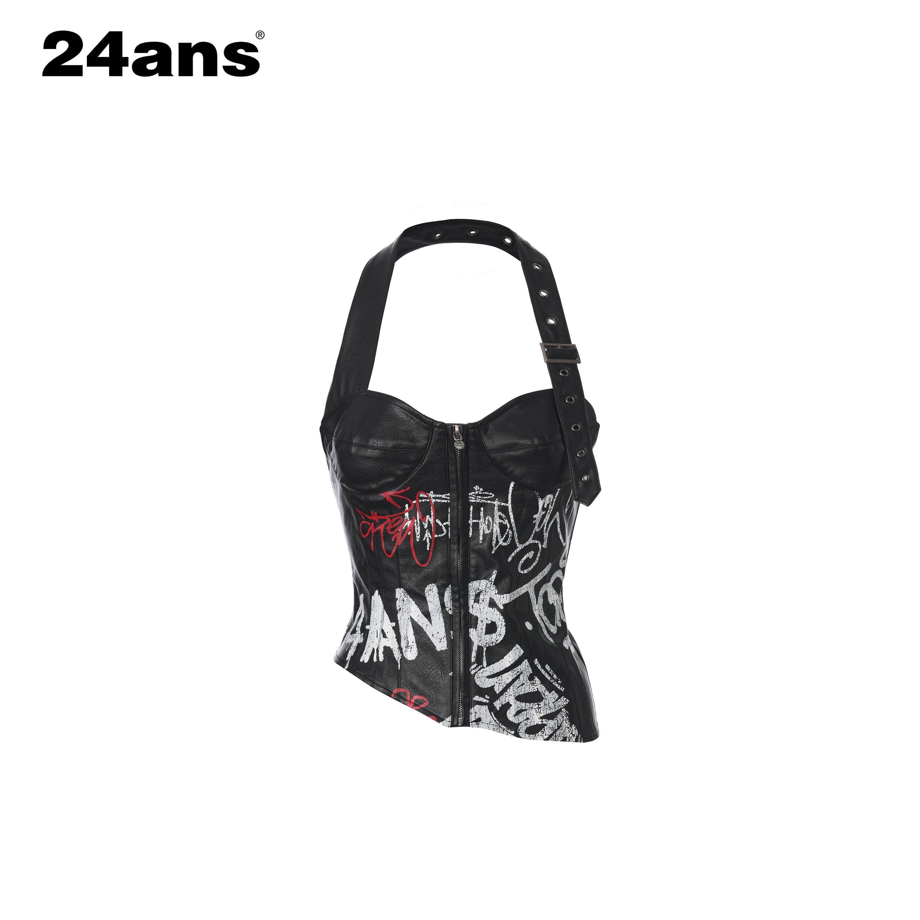 24ans_Pu_Cropped_Halter_Neck_Printed_Top_Women_Edgy_Streetwear_Camisoles_MISSTT