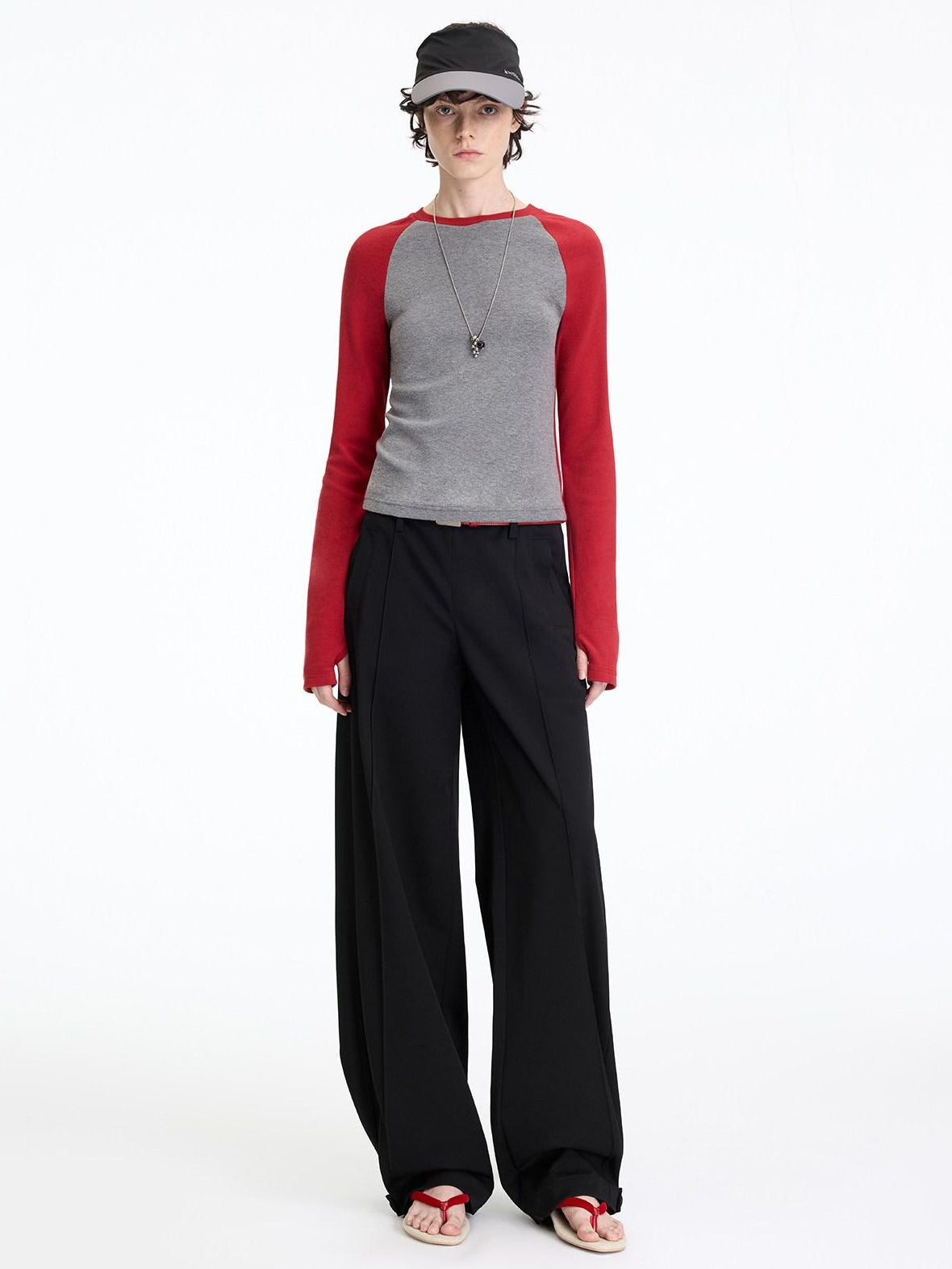 RUN TO THE FUTURE Minimalist Low Rise Wide Leg Long Vintage Black Straight Fit Straight Pants