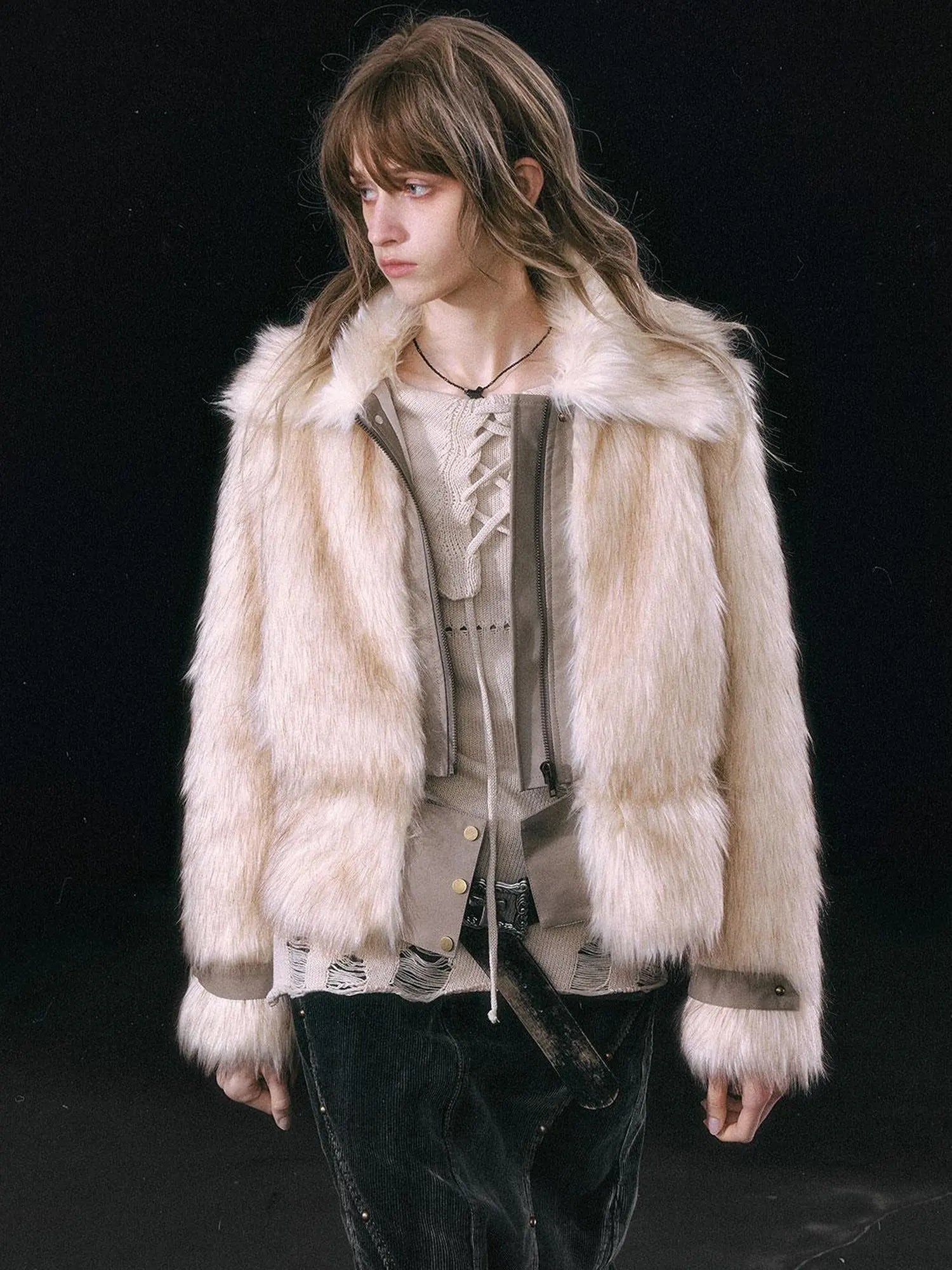 Fur Trim Detachable Hem Trench Coat