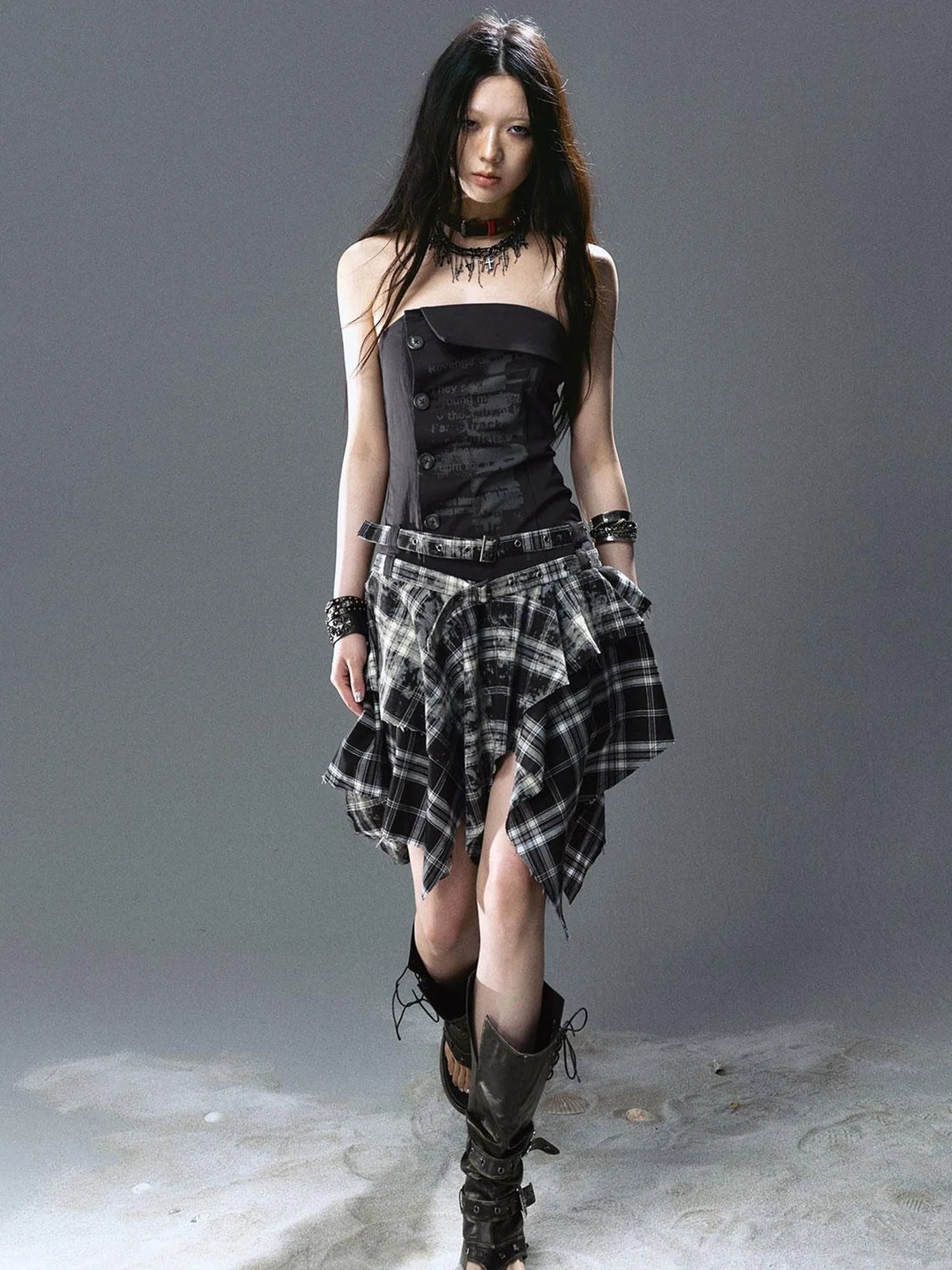 Sea Witch Rebel Poetry Dress V-Neck T-Shirt Long-Sleeve