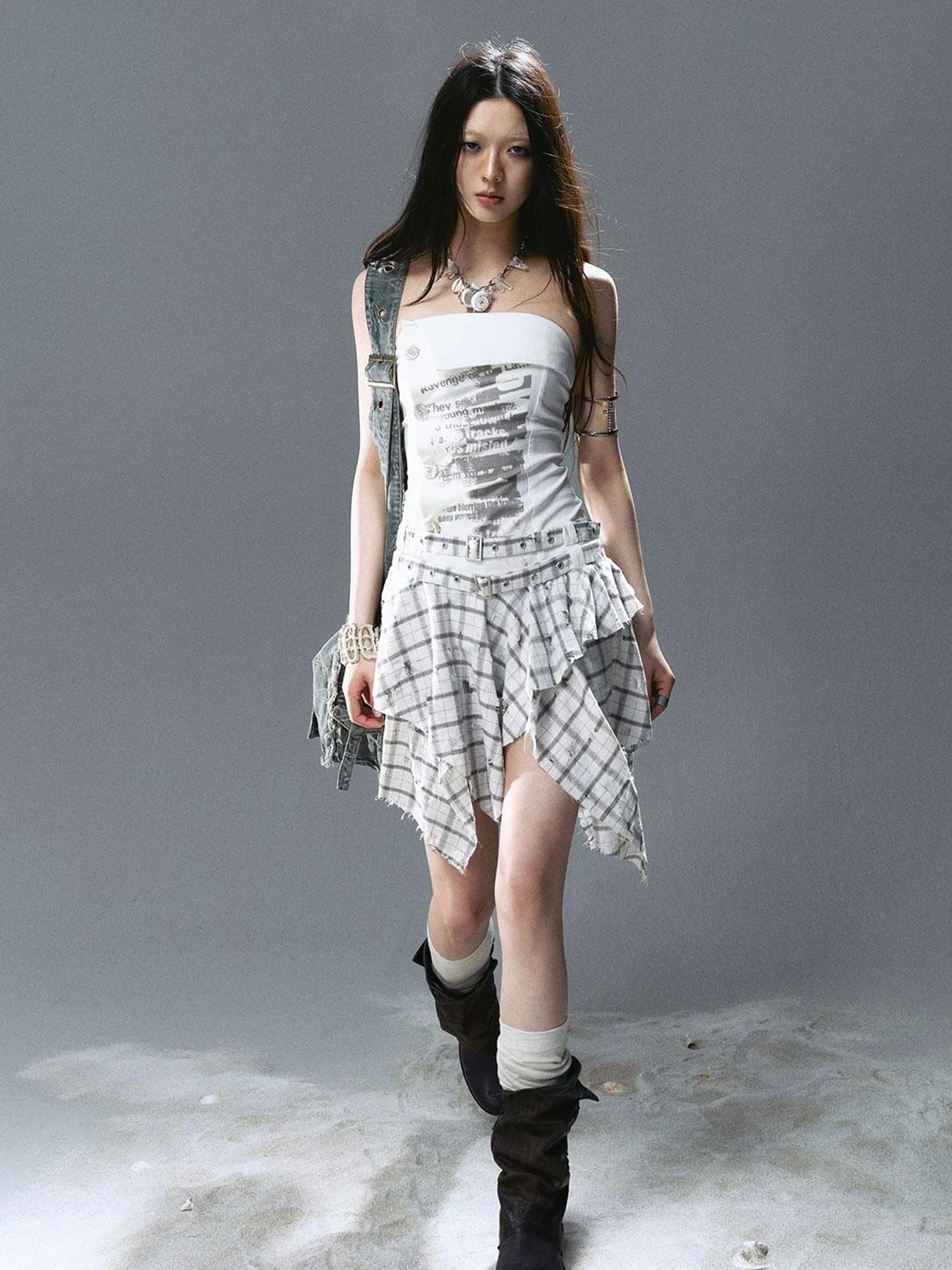 Sea Witch Rebel Poetry Dress V-Neck T-Shirt Long-Sleeve