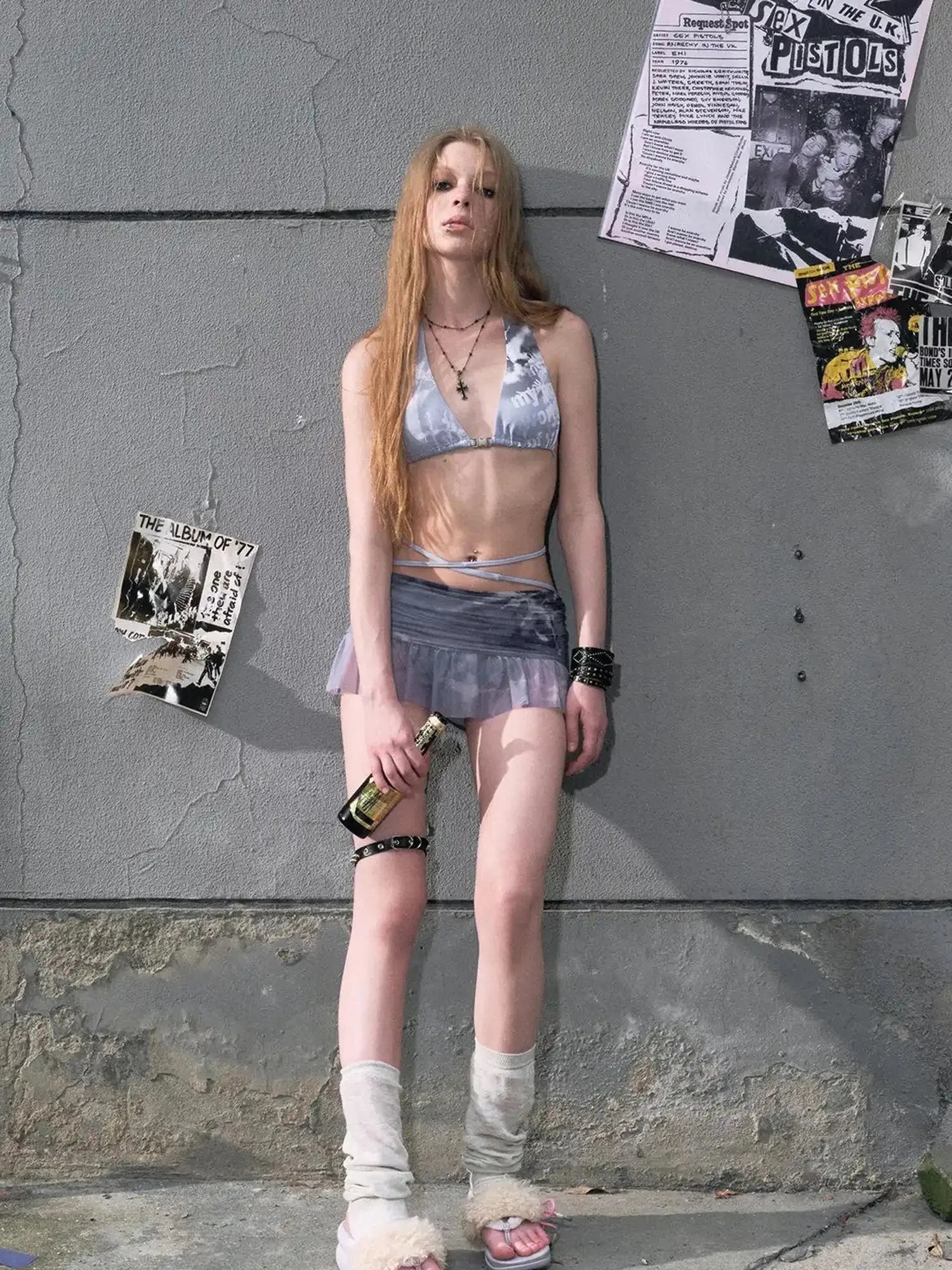 Underwater Dream Mesh Swimsuit Set V Neck T Shirt Long Sleeve