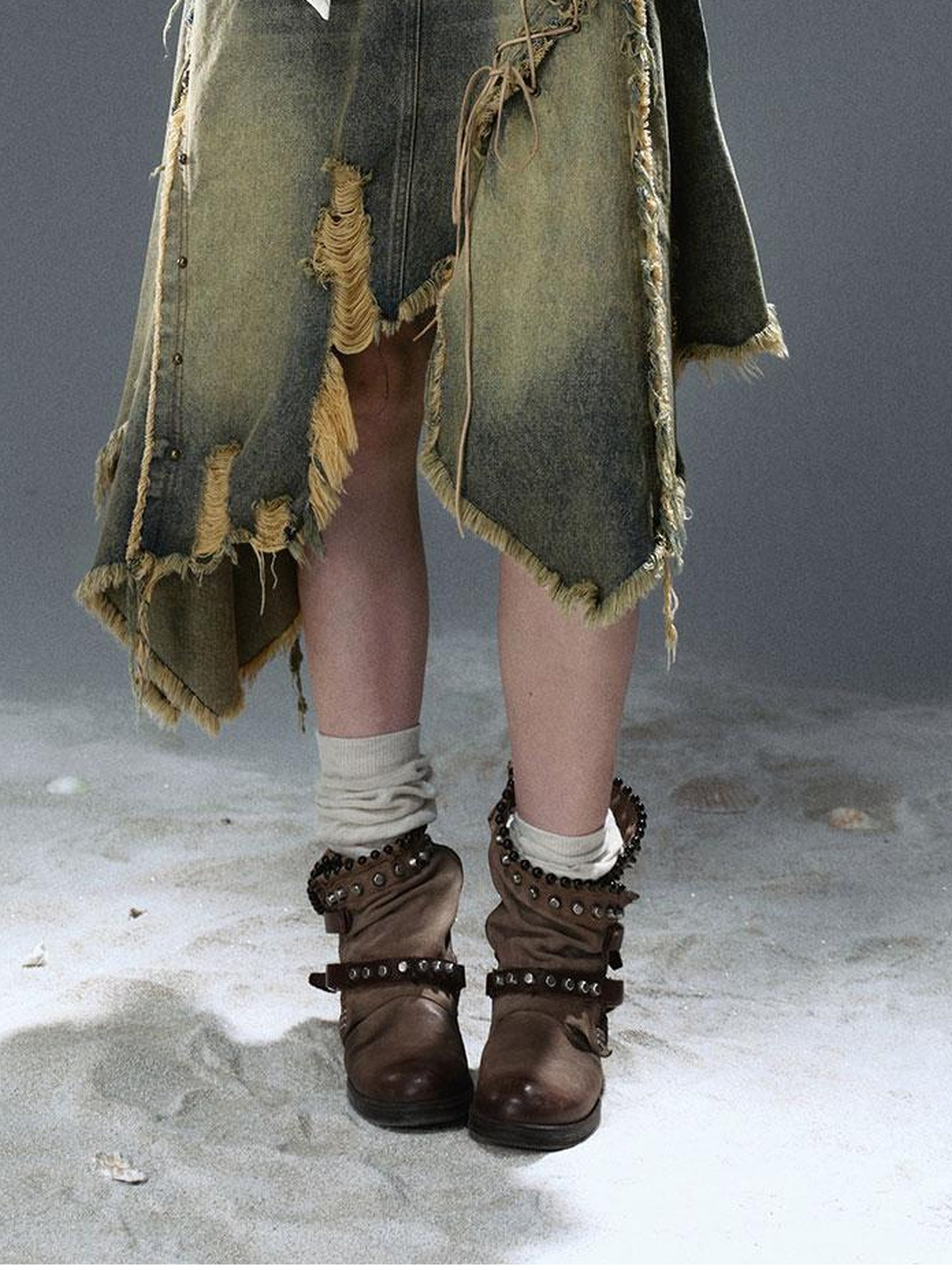 Update c Wandering Sea Witch Deconstructed Denim Skirt