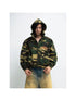 Punk Camo Distressed Hooded Sweatshirt Unisex Loose Fit Cotton Jacket