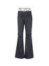 Spring Fall Stretchy Low-Rise Flared Trousers For Women