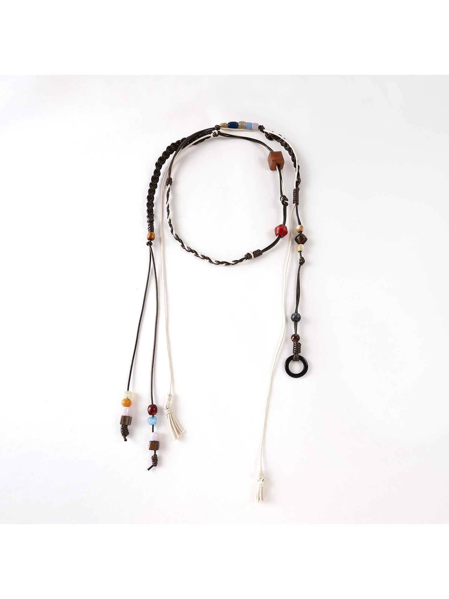 DIDDI MODA Bohemian Beaded Waist Rope With Tassel