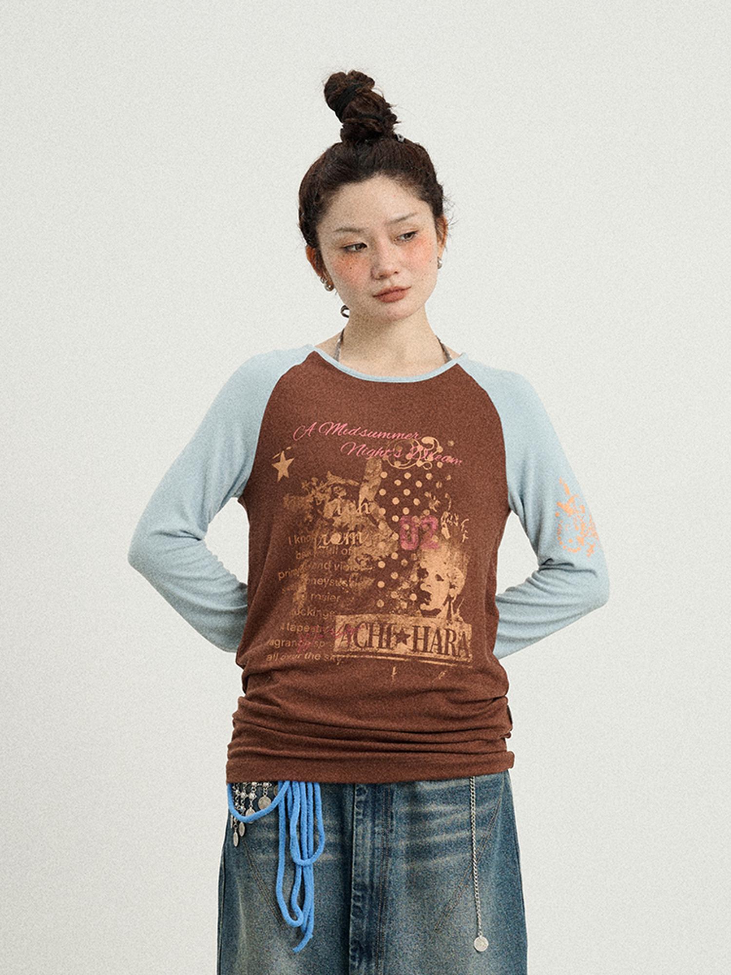 Achihara Cosmic Colorblock Long Sleeve Tee Shakespearean Romance Inspired